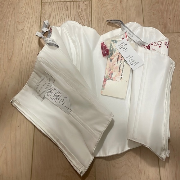 Alfred Angelo Satin Bustier Formal Corset Top - Picture 6 of 11